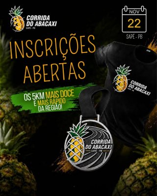 Cartaz de divulgação da prova 6° Corrida do Abacaxi