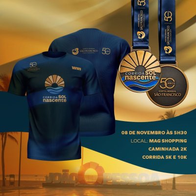 Cartaz de divulgação da prova Corrida Sol Nascente HMSF 50 Anos - 2026