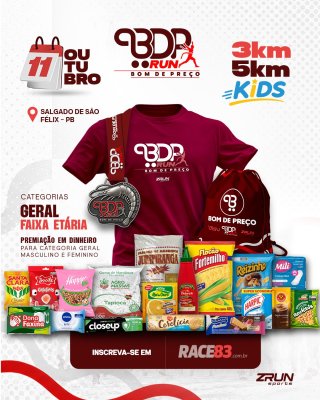 Cartaz de divulgação da prova BDP Run 2026